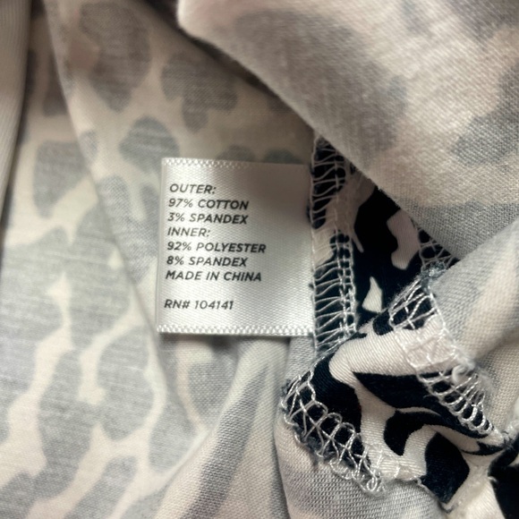 Lady Hagen Black White Brown Animal Print Side Slit Skorts Sz 10 - Picture 5 of 8